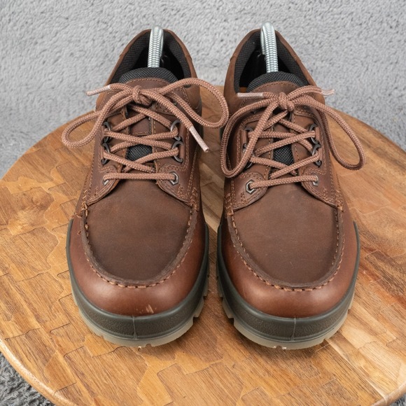 Ecco Track 25 Low Goretex GTX Brown Leather Hiking Shoes Mens Sz 41 US 7.5 READ main image 12